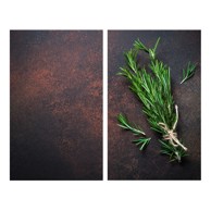 Poklopci za štednjake od kaljenog stakla, 2 kom 52x30 cm 