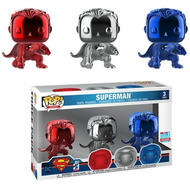 FUNKO Figura Pop! Movies: Justice League: Superman landing, 3 kom., krom, konvencija 2018