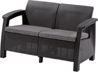 ALLIBERT Vrtna garnitura Corfu Love Seat, antracit