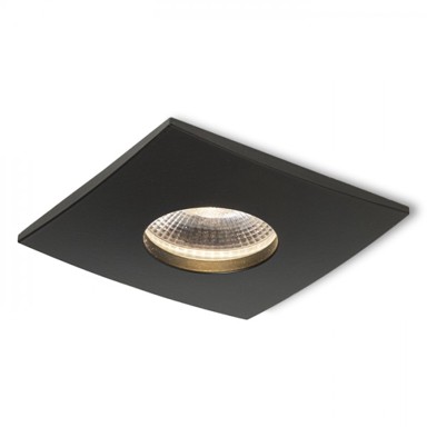 RENDL Stropna lampa, Waterboy SQ, mat crna, 230V, LED, 10W, 40°, IP65, 3000K, mat crna