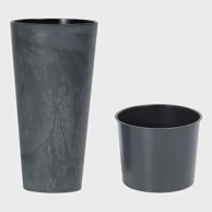 Cvjetnjak TUBUS SLIM BETON, 30 cm, antracit