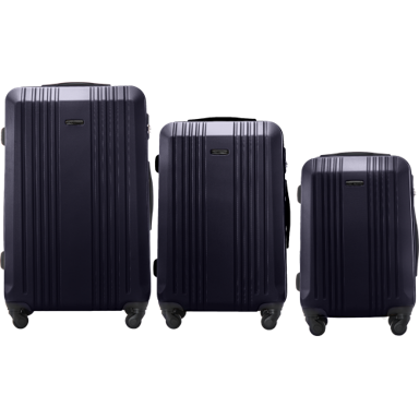 WINGS Set kofera KESTREL, 3 kom (L, M, S), ABS+, tamno plava