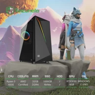 BAB Stolno računalo GamingPC Royal Knight / AMD Ryzen 5 4500, 32 GB DDR4, 1 TB NVMe SSD, NVIDIA GeForce RTX 3050 6 GB, Windows 11 Pro, crna