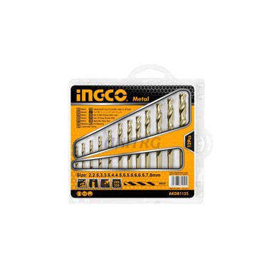 INGCO Svrdlo HSS twist 12kom set, AKDB1125 DIN 338