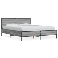 Okvir kreveta boja hrasta 135x190cm konstruirano drvo i metal