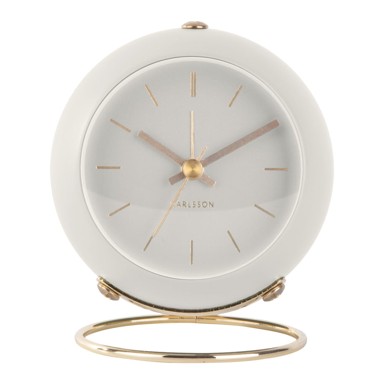 KARLSSON Budilica Globe ø 9,5 cm, prirodna