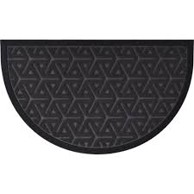 LUANCE Otirač Wilson, 45x75cm polumjesec polipropilen/gumeni tamno sivi