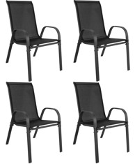 Vrtna stolica SOFIA crna, set 4 kom
