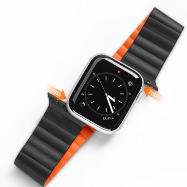DUXDUCIS Remen magnetni za Apple Watch 38/40/41mm, crno narančasti