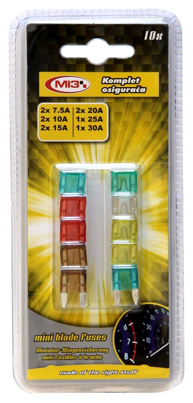 MI3 Auto osigurači nožasti - mini 10/1