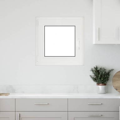 RISOR Prozor za podrum, 50 x 50 cm, PVC i staklo, bijeli