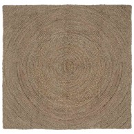 Tepih, dimenzije 120 × 120 cm, juta, siva