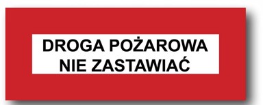 Sigurnosni znak ZP-36 protupožarni put, ne blokirati, 14 x 36 cm