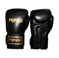 RING Rukavice za boks 10 oz kožne RS 3311, crno/zlatne