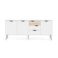 TVILUM Bijela komoda, 196x82x39 cm Oslo