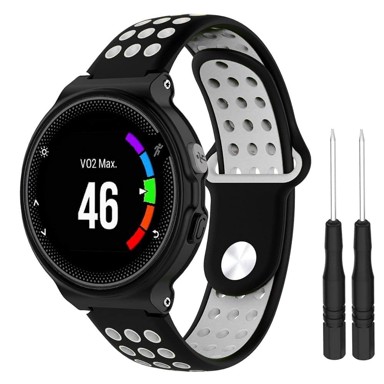 BStrap Silicone Sport remen za Garmin Forerunner 235, black/light gray