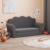 Dječji dvosjed na razvlačenje antracit mekani plišani