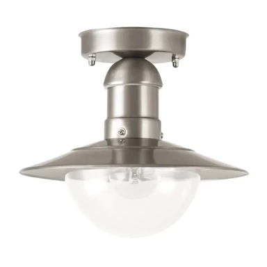 Vanjska stropna svjetiljka Oslo, E27, 1x max 60W, IP44, RA8763, satinasti krom