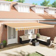 automatska uvlačiva tenda 500x350 cm, s višebojnim prugama