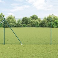 Zavarena žičana ograda s 7 šiljastih postova 1.6x10 m čelik, zelena