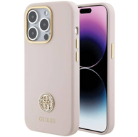 GUESS Zaštitna maska GUHCP15LM4DGPP, za iPhone 15 Pro, ružičasta