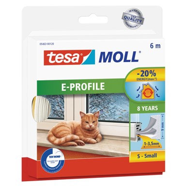 TESA Traka e-profil za vrata i prozore bijeli 4 mm/6 m