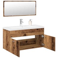 3-dijelni set kupaonskog namještaja, 90 x 38.5 x 46 cm, staro drvo