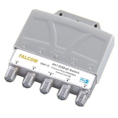 FALCOM DiSEqC sklopka DQ41-O, 4 ulaza, s kućištem