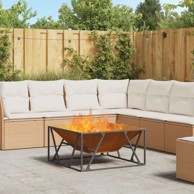 Posuda za vatru 80x80x40 cm čelična, bakrena