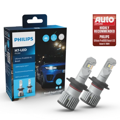 PHILIPS Žarulja Ultinon Pro6000 HL Boost LED H7, 100% legalno, do 300% više svjetla, 5800K