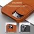 NILLKIN Preklopna maska sa štitnikom za kameru Qin Leather Pro za iPhone 13 - Brown