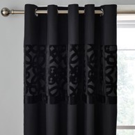 CATHERINE LANSFIELD Crne zavjese u setu 2 kom 168x183 cm Lattice Cut