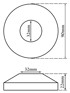 TYCNER Rozeta za sifon 32 mm, crna