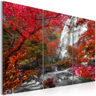 Slika Beautiful Waterfall Autumnal Forest 120x80