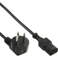 INLINE Strujni kabel 16653S, tip H na C13, 3 m, crni