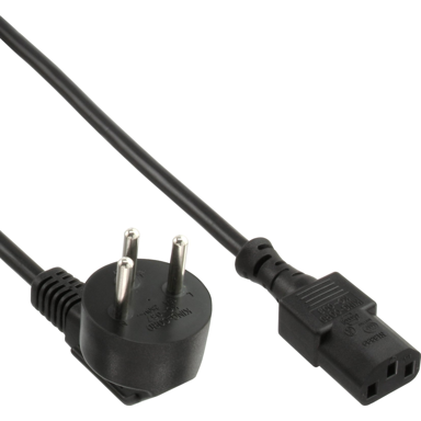 INLINE Strujni kabel 16653S, tip H na C13, 3 m, crni