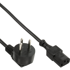 INLINE Strujni kabel 16653S, tip H na C13, 3 m, crni
