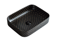 S6 STEKLARSTVO ŠEST Umivaonik S6BG2 50x38,5x13 cm, crni mramor
