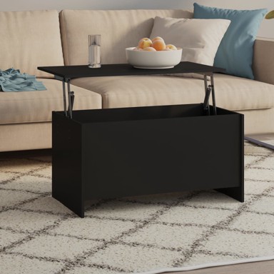 Stolić za kavu crni 102 x 55,5 x 52,5 cm od konstruiranog drva