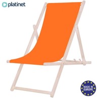 PLATINET PSW Sklopiva drvena ležaljka, bukovo drvo, narančasta