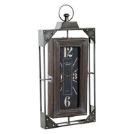 DKD HOME DECOR Zidni sat Drvo, loft, Željezo