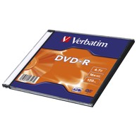 VERBATIM DVD-R 4,7 GB 16x Matt Silver, Slim Case, 43547