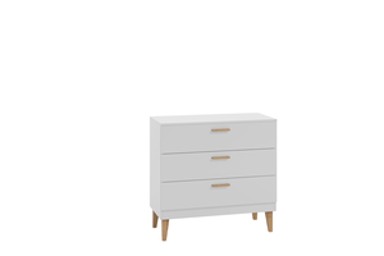 Dječja komoda Kubi, bijela, 90×100×47 cm