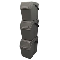 PROSPERPLAST Sortibox sustav za odvajanje otpada 3 x 25 L, sivi