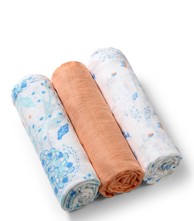 BABYONO Muslin tetra pelene, Cvijeće breskva