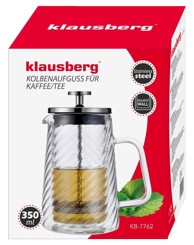 KLAUSBERG Posuda za kavu i čaj 0,35 L staklena