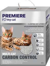 PREMIERE Pijesak za mačke Multi-Cat Carbon Control, 10 l