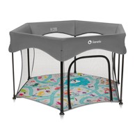 LIONELO Dječja igraonica/vrtić Roel Plus Hexagon, šesterokutna, Grey Multicolor