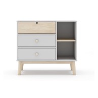 MARCKERIC Bijela niska dječja komoda 90x40 cm Estefania 