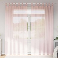 VOILE Zavjese s džepovima za šipke 140x225 cm 2kom, svijetlo ružičaste
